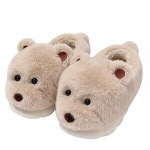 Kawaii Fluffy Bear Winter Boots, Soft Faux Fur Novelty Animal Booties